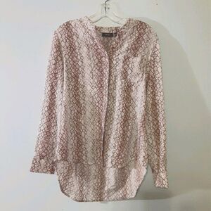 Apt. 9 Snakeskin Print Button Down Top Size Medium